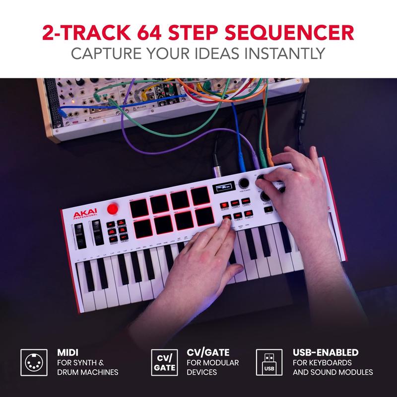 Controlador de teclado USB MIDI Akai Professional MPK Mini Plus